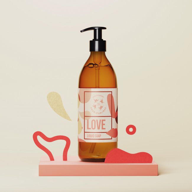 Love - natural liquid soap
