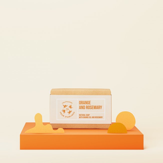 Orange and Rosemary - natural bar soap