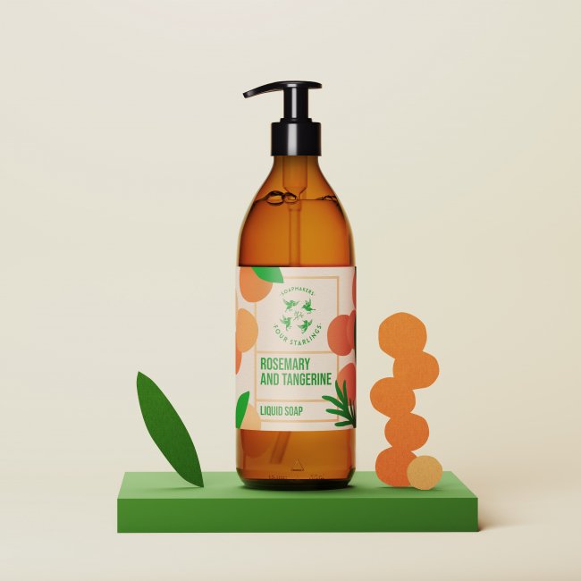 Rosemary and Tangerine - natural liquid soap
