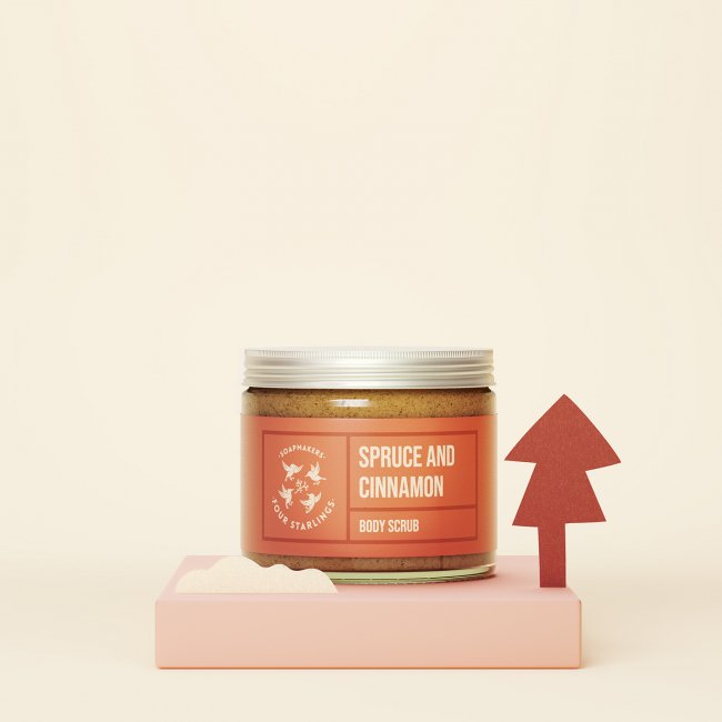 Spruce and Cinnamon - sugar scrub