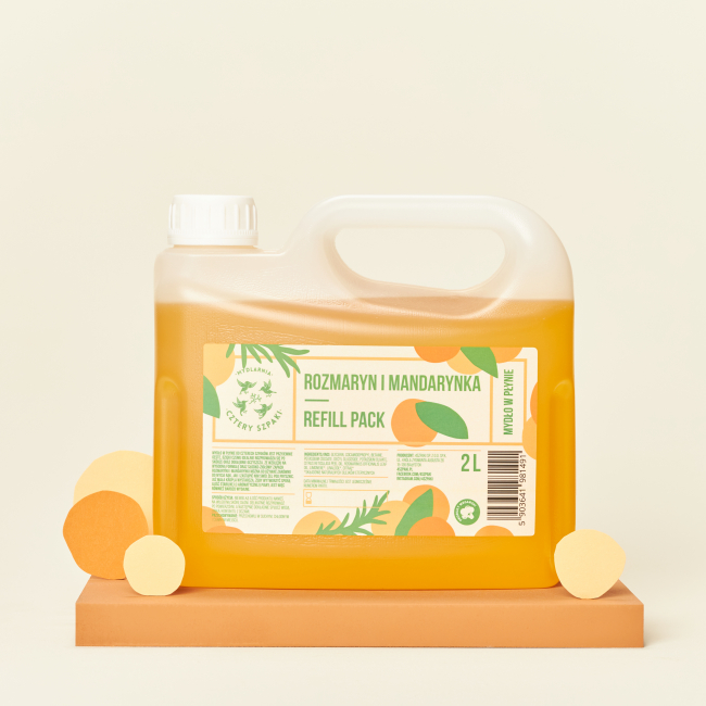 Rosemary and Tangerine - Refill pack - natural liquid soap