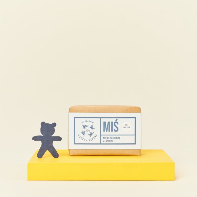 Teddy Bear with lanolin - natural bar soap
