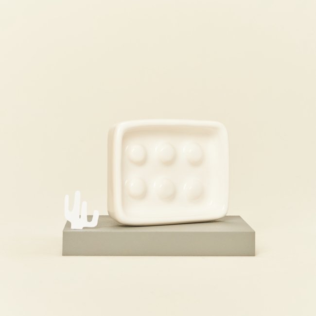 Ceramic soap dish - rectangular
