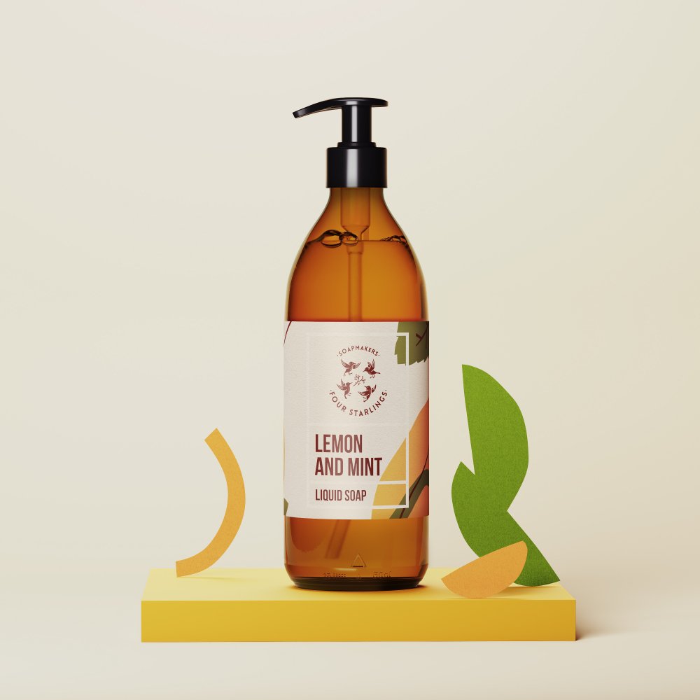 Lemon and Mint - natural liquid soap