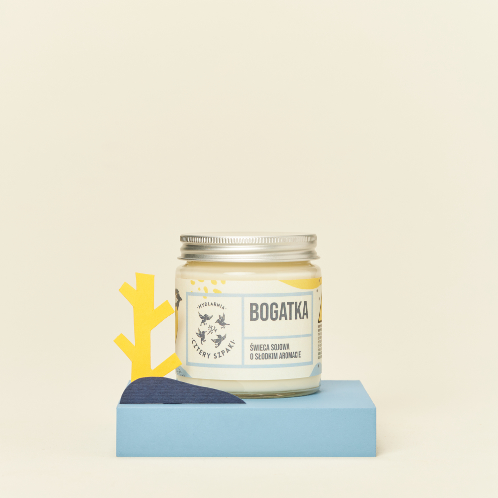 Great Tit - floral soy candle