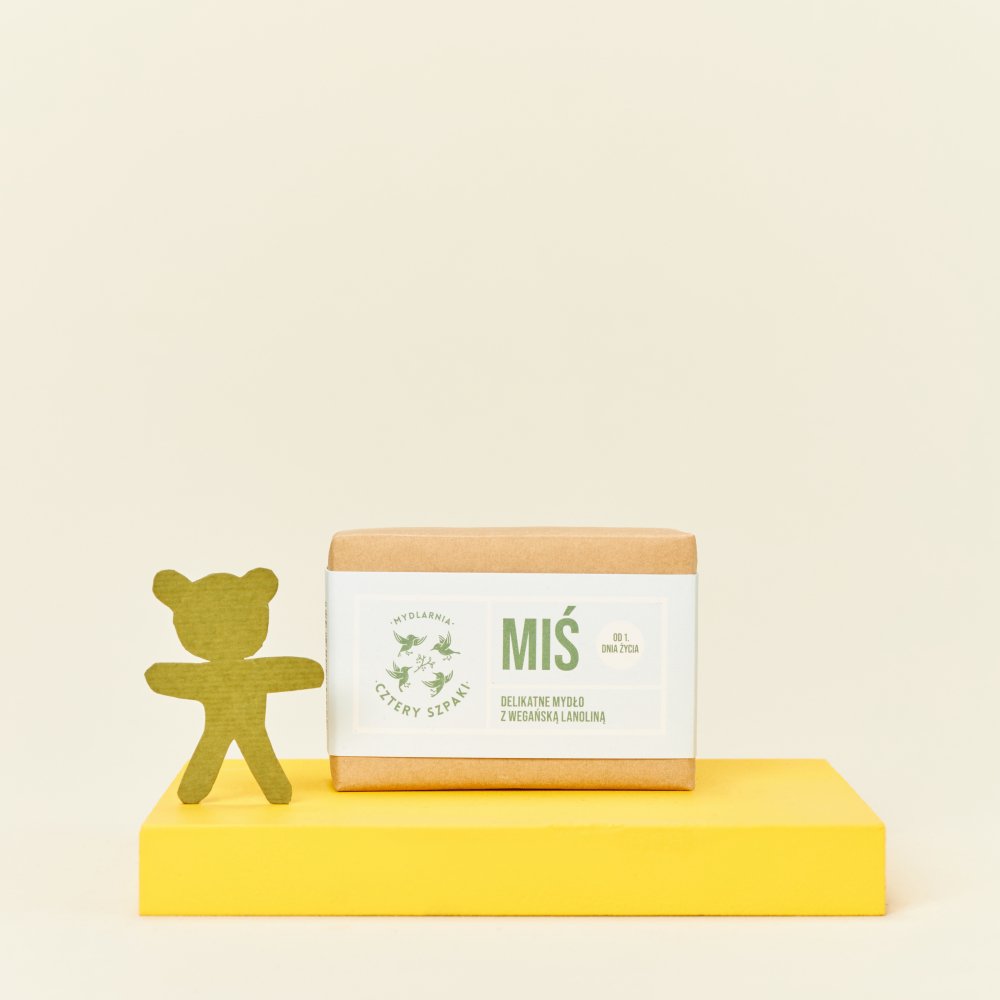 Teddy Bear with vegan lanolin - natural bar soap